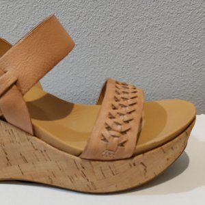 New Kork-Ease Austin Braid Platform Sandals in Camel - size 7